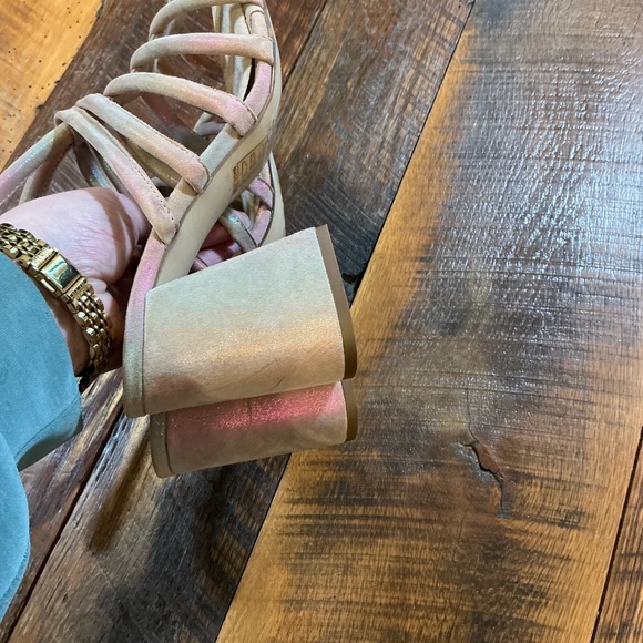 Free People Colette Cinched Heel Sandals Women’s Size 7.5–8) Rainbow Metallic - Picture 12 of 16